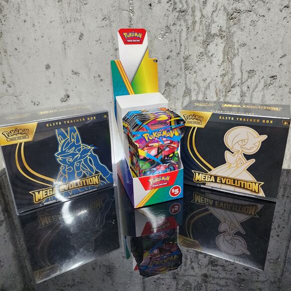 Pokemon Mega Evolution Elite Trainer Boxes Lucario & Gardevoir ETBs + Boosters - Picture 1 of 4